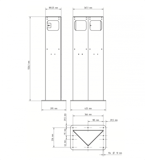 KEBA Standsäule (triangel)