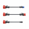 Adapter set Gemini flex 22 kW set (household plug, blue, red)