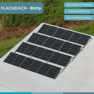 PV complete set flat roof - 8kWp