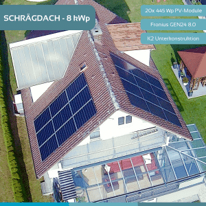 PV complete set pitched roof - 8 kWp