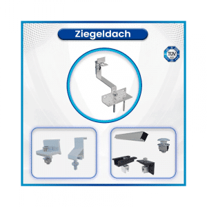 Solar-Hook mounting package tiled roof (for 2 modules)